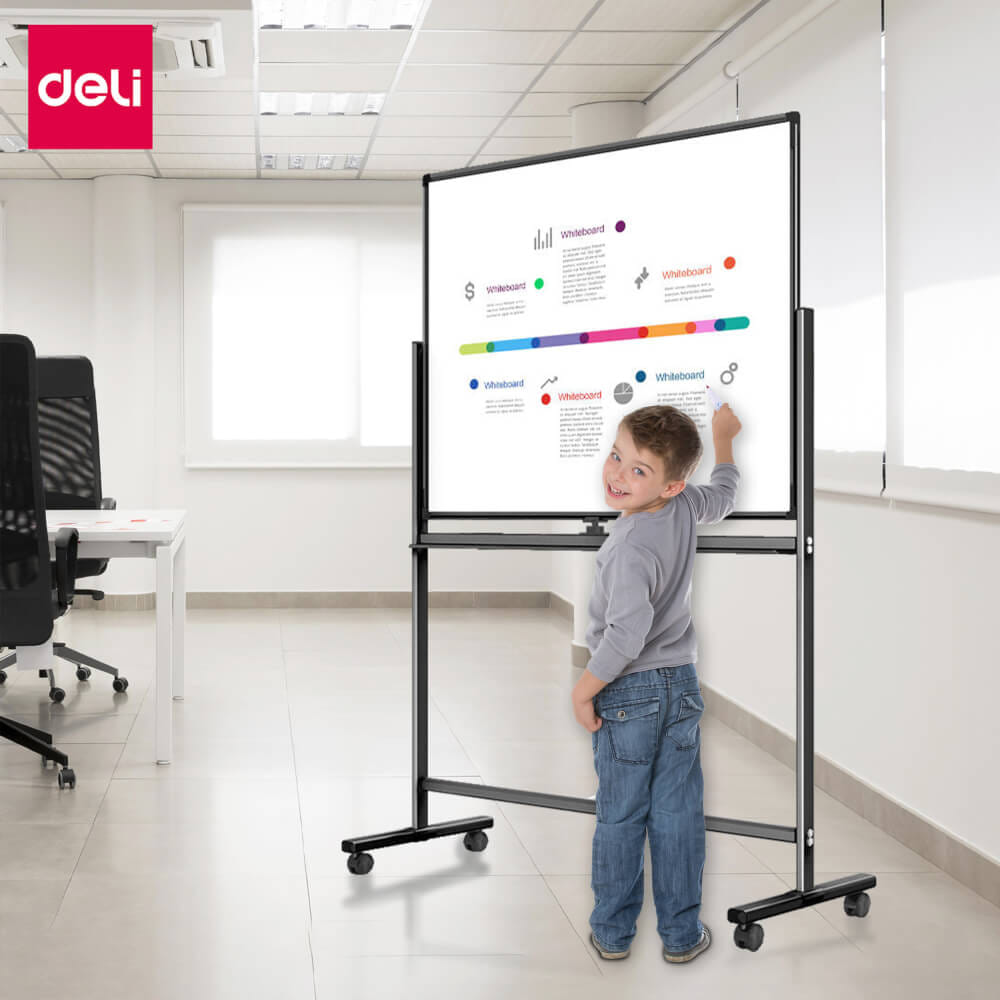 กระดานไวท์บอร์ด DELI 50107-BK-01 ขนาด 90 X 180 CM_6